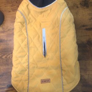 Blue/ Gold reversible Dog Coat for Winter